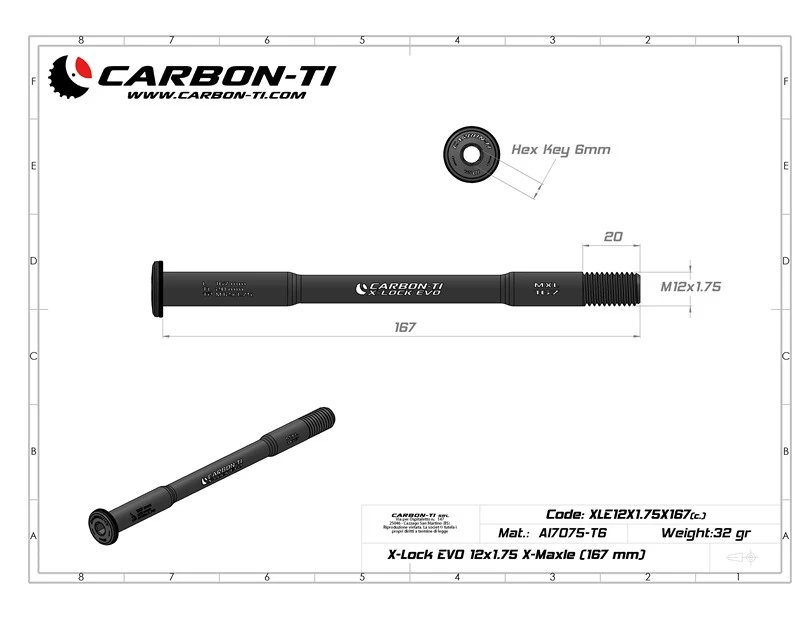 Carbon Ti X-Lock EVO 167mm M12x1.75 Black Steckachse 6 Carbon Ti X-Lock EVO 167mm M12x1.75 Black Steckachse – Bild 4